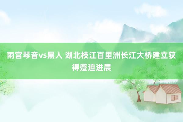 雨宫琴音vs黑人 湖北枝江百里洲长江大桥建立获得蹙迫进展