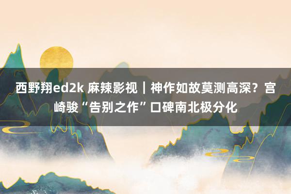 西野翔ed2k 麻辣影视｜神作如故莫测高深？宫崎骏“告别之作”口碑南北极分化