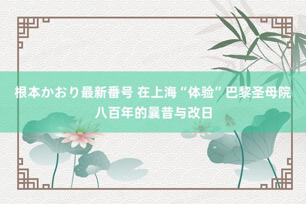 根本かおり最新番号 在上海“体验”巴黎圣母院八百年的曩昔与改日