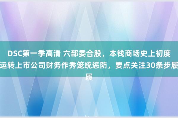 DSC第一季高清 六部委合股，本钱商场史上初度运转上市公司财务作秀笼统惩防，要点关注30条步履