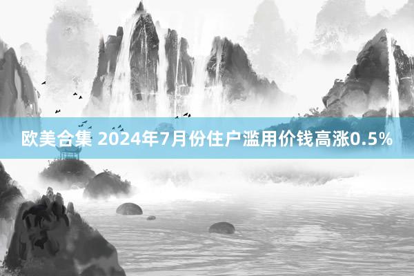 欧美合集 2024年7月份住户滥用价钱高涨0.5%