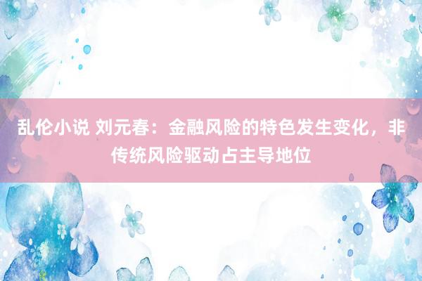 乱伦小说 刘元春：金融风险的特色发生变化，非传统风险驱动占主导地位