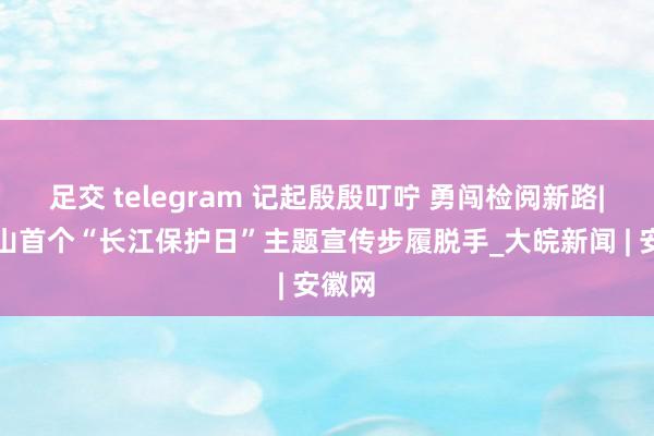 足交 telegram 记起殷殷叮咛 勇闯检阅新路|马鞍山首个“长江保护日”主题宣传步履脱手_大皖新闻 | 安徽网