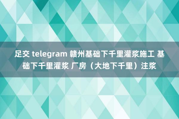 足交 telegram 赣州基础下千里灌浆施工 基础下千里灌浆 厂房（大地下千里）注浆