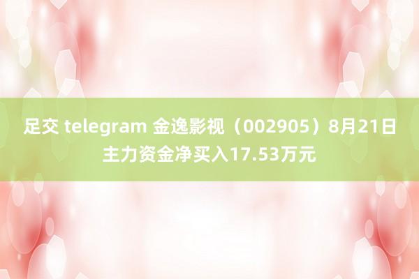 足交 telegram 金逸影视（002905）8月21日主力资金净买入17.53万元